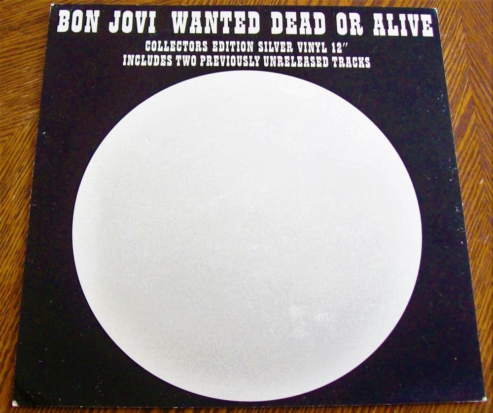 BON JOVI UK RECORD COMPANY PROMO SHOP DISPLAY 'WANTED DEAD OR ALIVE' SINGLE