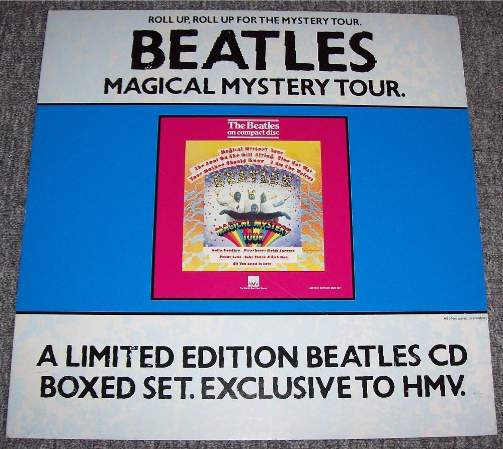 THE BEATLES U.K. HMV PROMO SHOP DISPLAY BOARD 'MAGICAL MYSTERY TOUR' ALBUM 