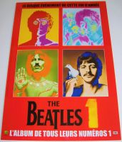 THE BEATLES STUNNING RARE FRENCH REC COM PROMO SHOP DISPLAY BOARD '1' ALBUM 2000