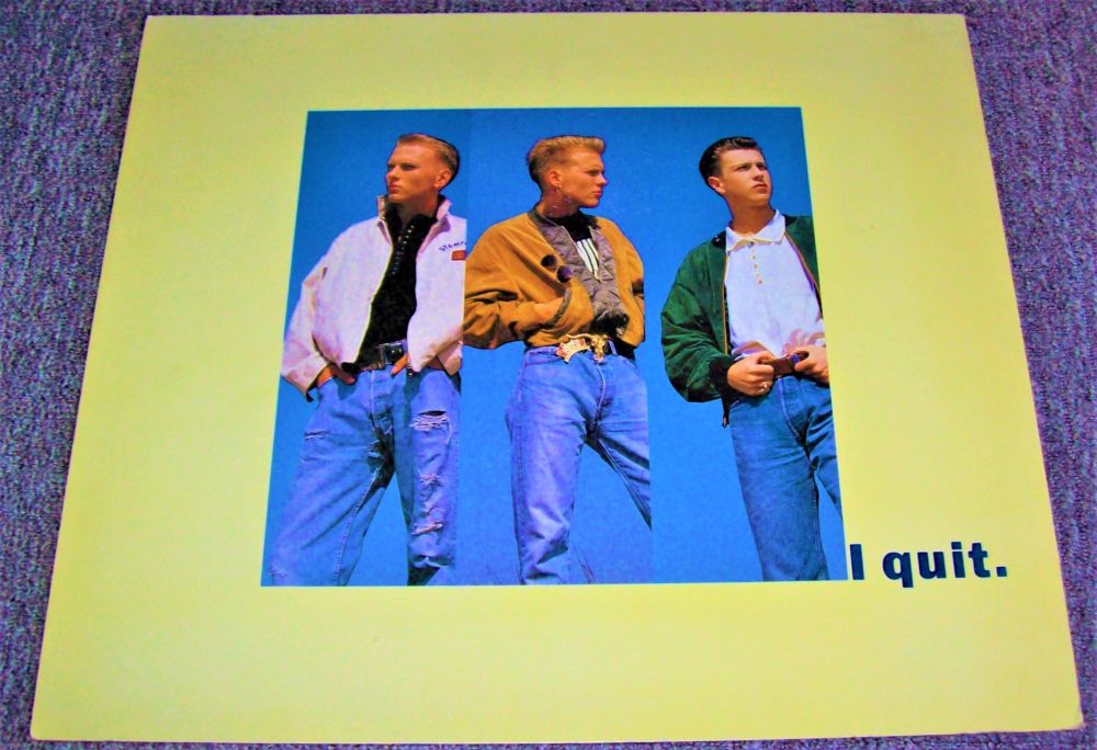 BROS STUNNING RARE U.K. REC COM PROMO SHOP DISPLAY BOARD 'I QUIT' SINGLE IN