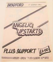 ANGELIC UPSTARTS CONCERT HANDBILL SUNDAY 20TH APRIL 1980 ST. GEORGES HALL BRADFORD