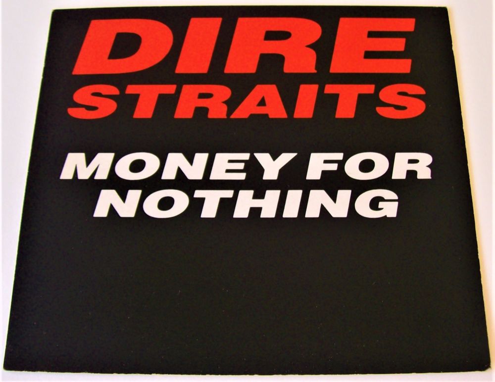 DIRE STRAITS U.K. RECORD COMPANY PROMO DISPLAY STORE CARD FOR THE SINGLE 'M