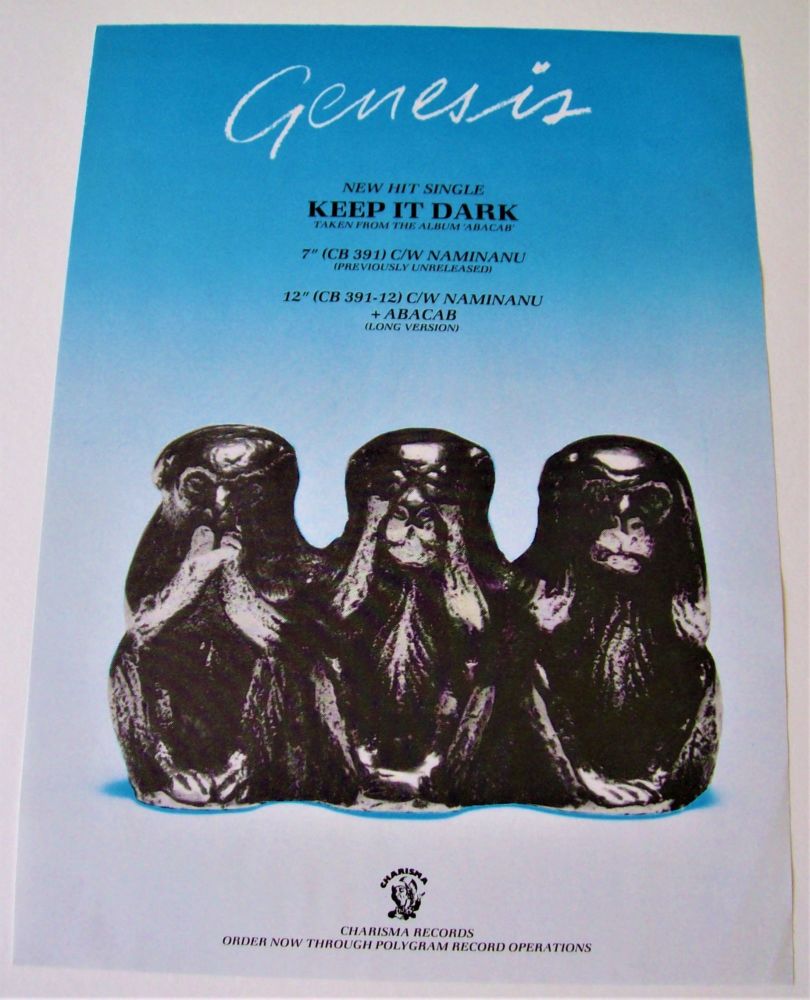 GENESIS STUNNING U.K. RECORD COMPANY PROMO HANDBILL 