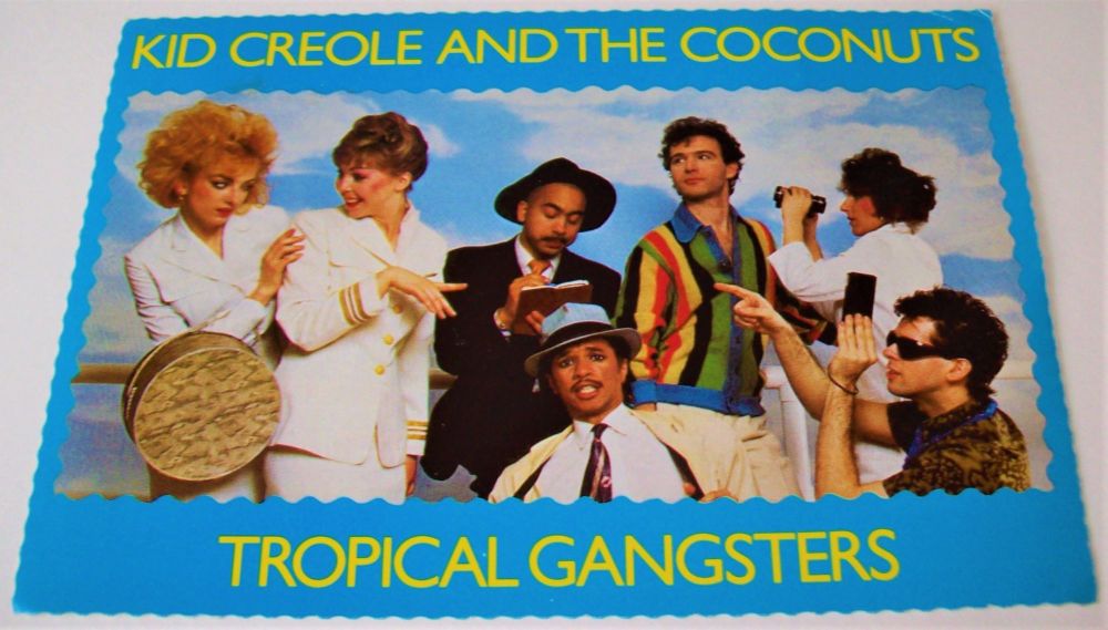 KID CREOLE AND THE COCONUTS U.K. RECORD COMPANY PROMO POSTCARD FOR THE ALBU