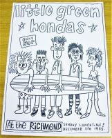 LITTLE GREEN HONDAS CONCERT POSTER SUNDAY 8th DECEMBER 1985 RICHMOND BRIGHTON