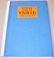 STEVE WINWOOD STUNNING RARE 1983 EUROPEAN TOUR ROAD CREW ISSUE ITINERARY BOOKLET