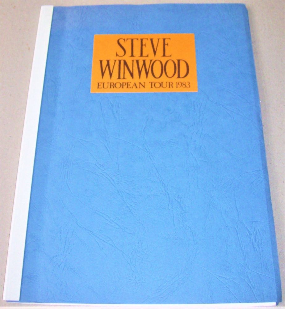 STEVE WINWOOD STUNNING RARE 1983 EUROPEAN TOUR ROAD CREW ISSUE ITINERARY BO