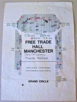 DON McCLEAN CONCERT SEATING MAP MONDAY 12th JUNE 1977 MANCHESTER FREE TRADE HALL