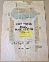 THE STRAWBS CONCERT SEATING MAP WED 29th SEPT 1976 MANCHESTER FREE TARDE HALL UK