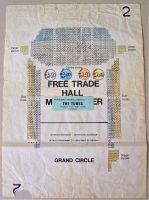 THE TUBES CONCERT SEATING MAP FRI 19th MAY 1978 MANCHESTER FREE TRADE HALL U.K.