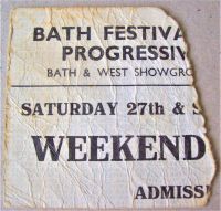 BATH FESTIVAL LED ZEPPELIN PINK FLOYD FRANK ZAPPA HAWKWIND 27th, 28th & 29th JUNE 1970 ADMISSION TICKET