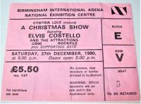 ELVIS COSTELLO UB40 ROCKPILE CONCERT TICKET FOR SAT 27th DEC 1980 NEC BIRMINGHAM