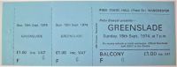GREENSLADE FABULOUS UNUSED CONCERT TICKET SUNDAY 15th SEPTEMBER MANCHESTER 1974