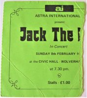LINDISFARNE JACK THE LAD CONCERT TICKET SUN 8th FEB 1976 WOLVERHAMPTON CIVIC UK