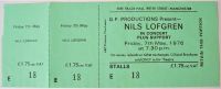 NILS LOFGREN UNUSED CONCERT TICKET FOR FRIDAY 7th MAY 1976 FREE TRADE MANCHESTER