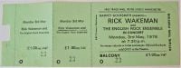 RICK WAKEMAN SUPERB RARE UNUSED CONCERT TICKET MONDAY 3rd MAY 1976 MANCHESTER 