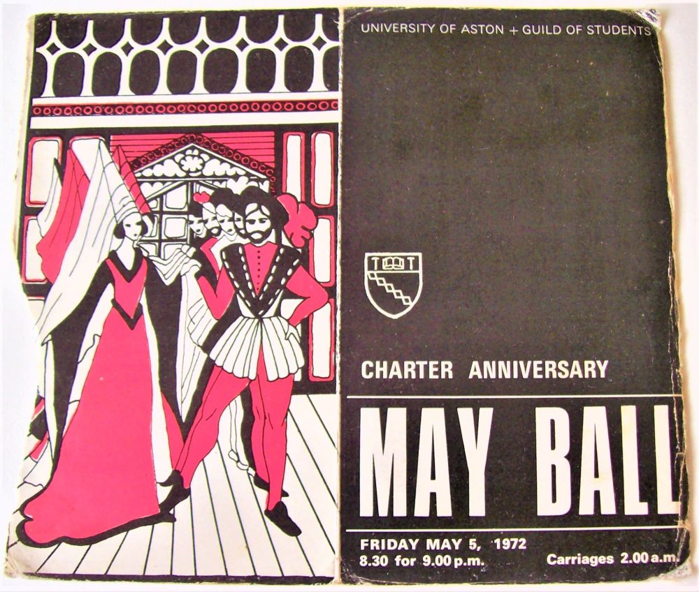 MOTT THE HOOPLE SHAKIN' STEVENS RARE 1972 ASTON UK MAY BALL CONCERT TICKET/