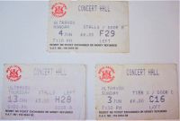 ULTRAVOX CONCERT TICKETS X 3 1983-1984 ROYAL CENTRE CONCERT HALL NOTTINGHAM U.K.