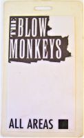 THE BLOW MONKEYS ROAD CREW AAA LAMINATE 'LIMPING FOR A GENERATION' 1984 UK TOUR