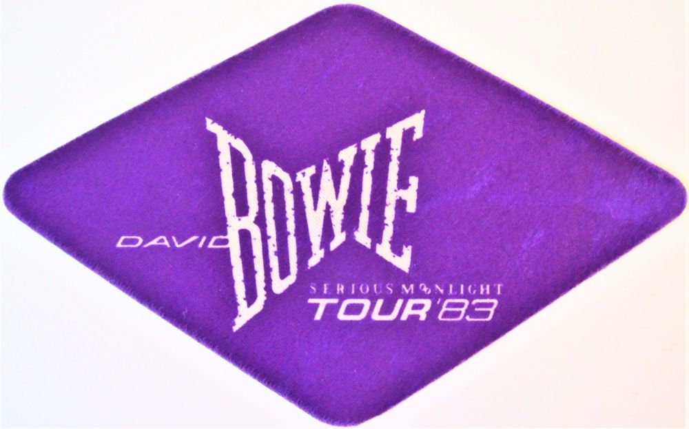DAVID BOWIE FABULOUS ROAD CREW ISSUE CLOTH PASS 'SERIOUS MOONLIGHT' TOUR IN