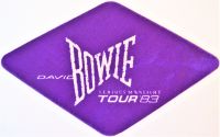 DAVID BOWIE FABULOUS ROAD CREW ISSUE CLOTH PASS 'SERIOUS MOONLIGHT' TOUR IN 1983