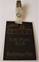 ELKIE BROOKS STUNNING RARE ROAD CREW ISSUE BACKSTAGE LAMINATE 1977 EUROPEAN TOUR