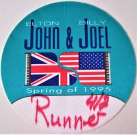 ELTON JOHN & BILLY JOEL RARE ROAD CREW PASS 'FACE TO FACE' U.S. TOUR SPRING 1995