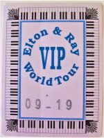 ELTON JOHN RARE VIP BLUE CLOTH CONCERT PASS 'ELTON & RAY' WORLD TOUR 1993 09-19