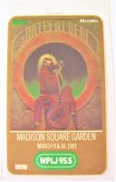 GRATEFUL DEAD CONCERT PASS LAMINATE 9th & 10th MARCH 1981 MADISON SQUARE GARDEN 