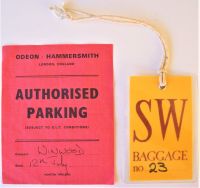 STEVE WINWOOD ROADIES U.K. CONCERT BAG LAMINATE & PARKING PERMIT 12th JULY 1983