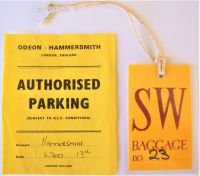 STEVE WINWOOD ROADIES U.K. CONCERT BAG LAMINATE & PARKING PERMIT 13th JULY 1983