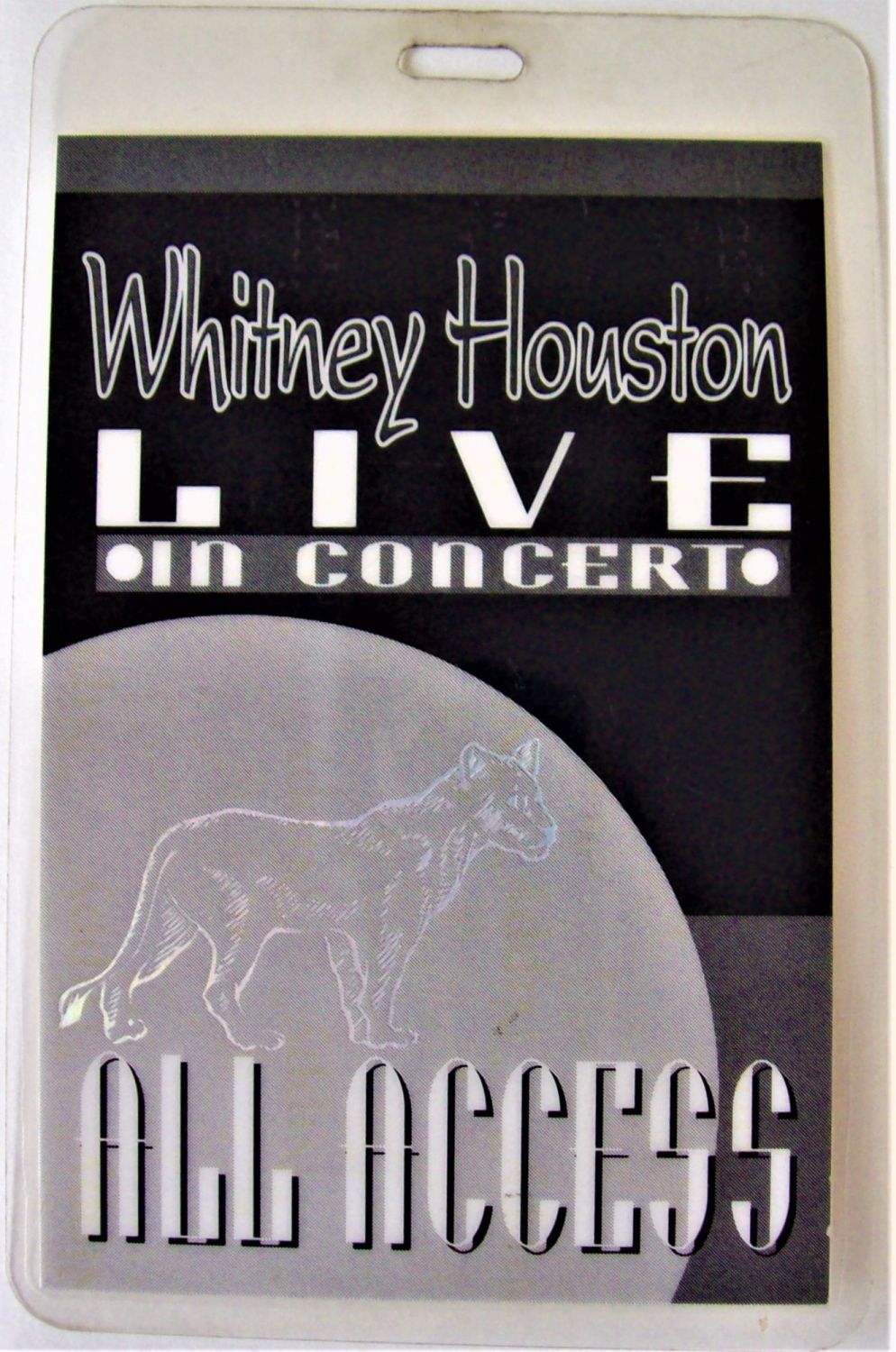 WHITNEY HOUSTON FABULOUS RARE ROAD CREW ISSUE LARGE AAA LAMINATE WORLD TOUR