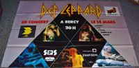 DEF LEPPARD CONCERT POSTER 14th MARCH 1987 PALAIS OMNISPORTS BERCY PARIS FRANCE