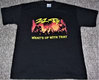 ZZ TOP RARE U.K. RECORD COMPANY PROMO T-SHIRT 'WHAT'S UP WITH THAT' SINGLE 1996