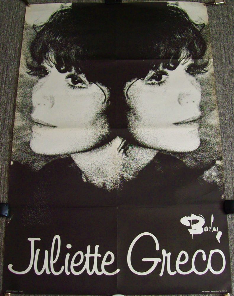 JULIETTE GRECO ABSOLUTELY STUNNING RARE 1969 FRENCH RECORD COMPANY PROMO PO