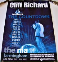 CLIFF RICHARD SUPERB 'THE COUNTDOWN' MILLENNIUM CONCERTS POSTER BIRMINGHAM 1999