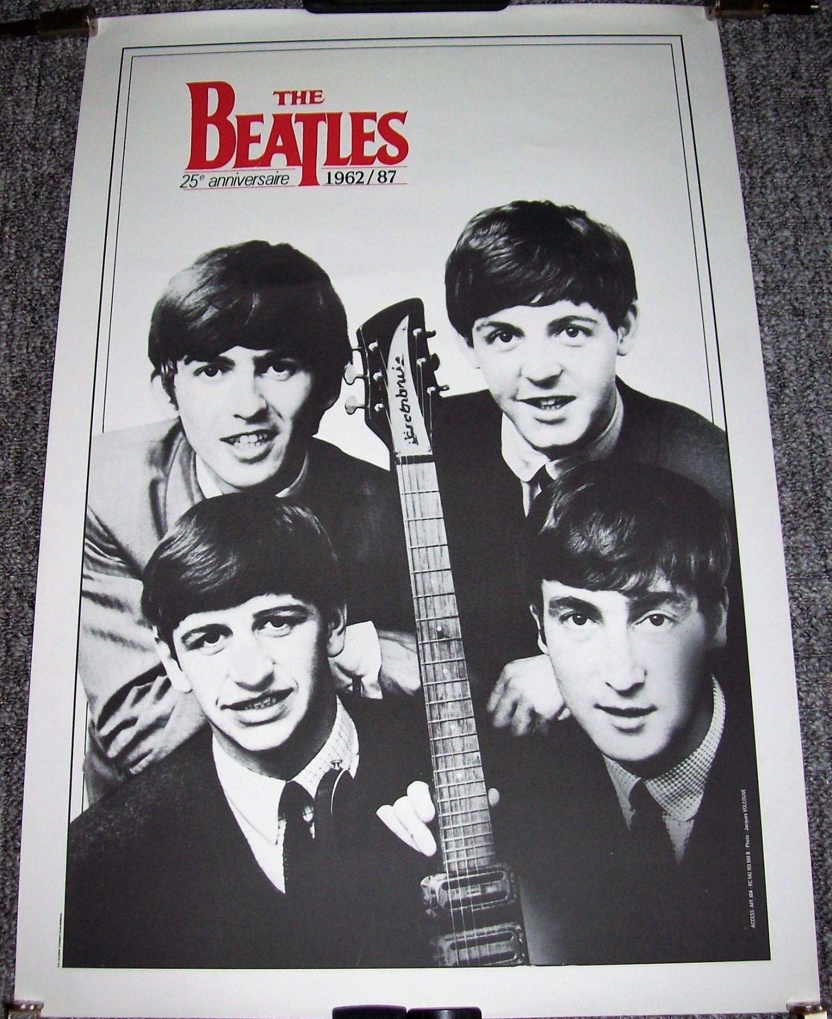 THE BEATLES FRENCH RECORD COMPANY 25th ANNIVERSARY PROMO POSTER  1