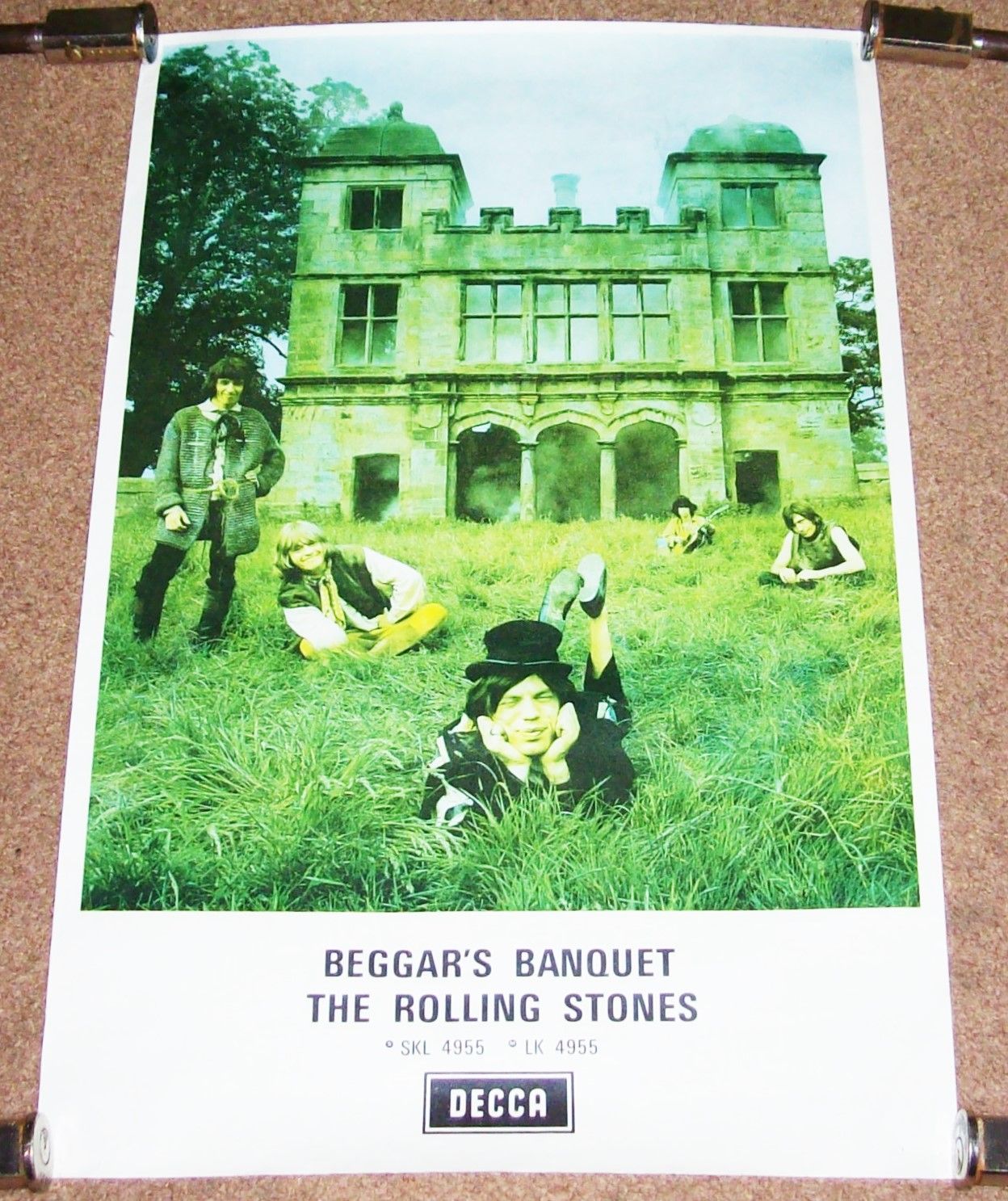 THE ROLLING STONES UK RECORD COMPANY FIRST PRINTERS PROOF POSTER 'BEGGARS B