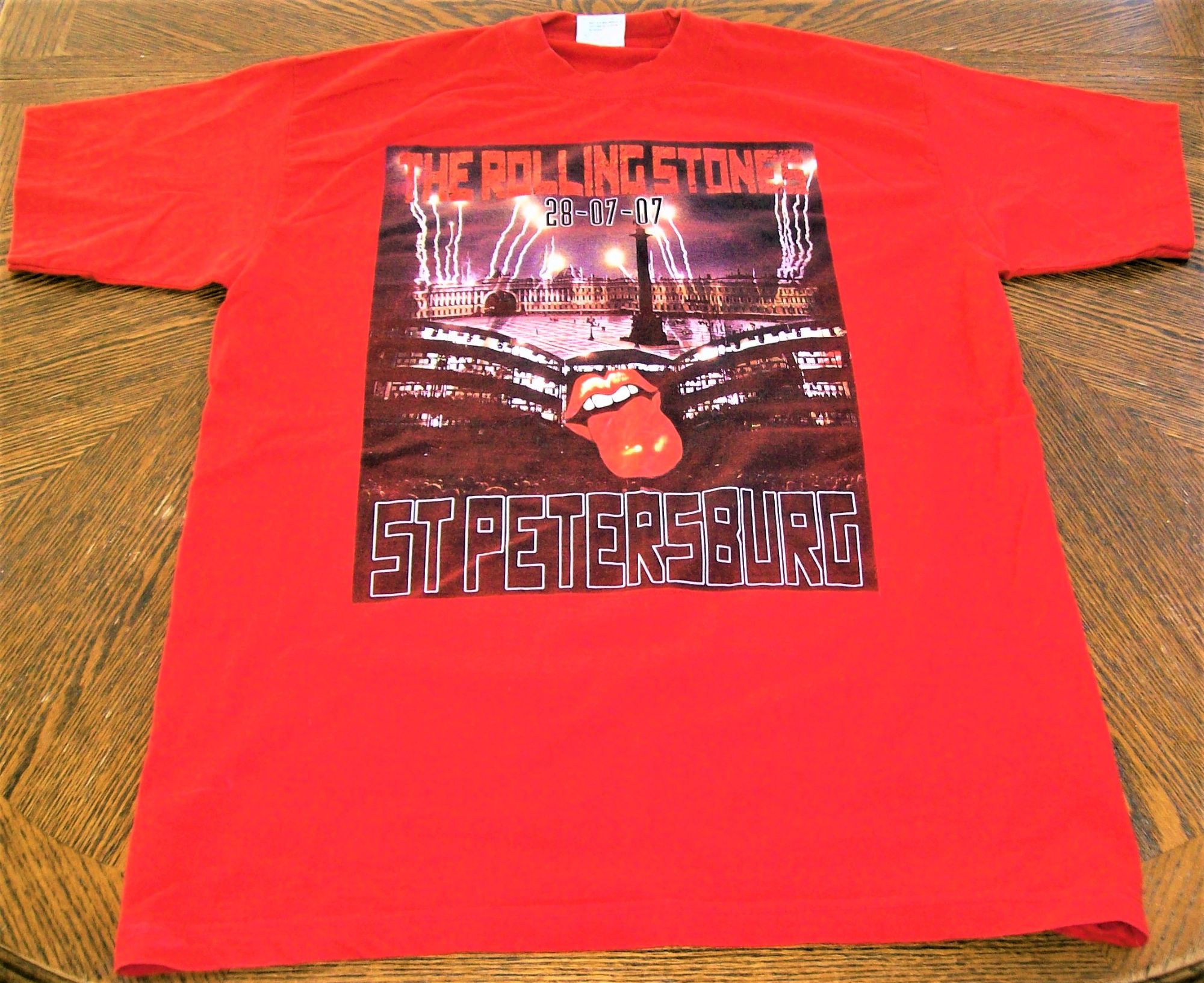 THE ROLLING STONES CONCERT T-SHIRT ST. PETERSBURG RUSSIA 28-07-07 