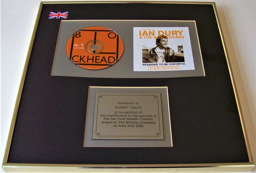 IAN DURY STUNNING UK BENEFIT COMMEMORATIVE PLAQUE BRIXTON ACADEMY 16th JUNE