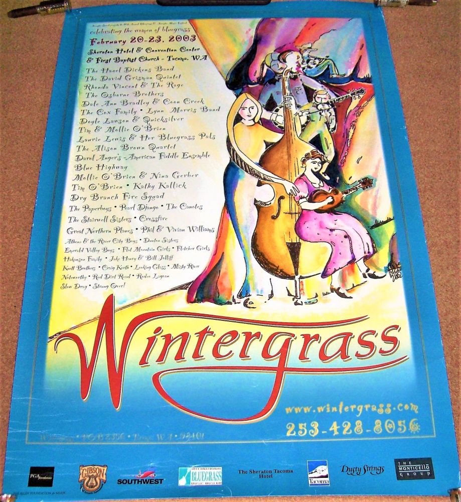 OSBORNE BROS STAINWELL SISTERS SUPERB WINTERGRASS FESTIVAL POSTER 20-23 FEB