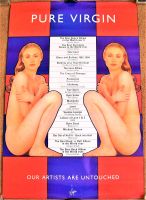 ‘PURE VIRGIN’ MID 1990'S RECORD COMPANY PROMO POSTER FOR ARTISTS ON VIRGIN LABEL