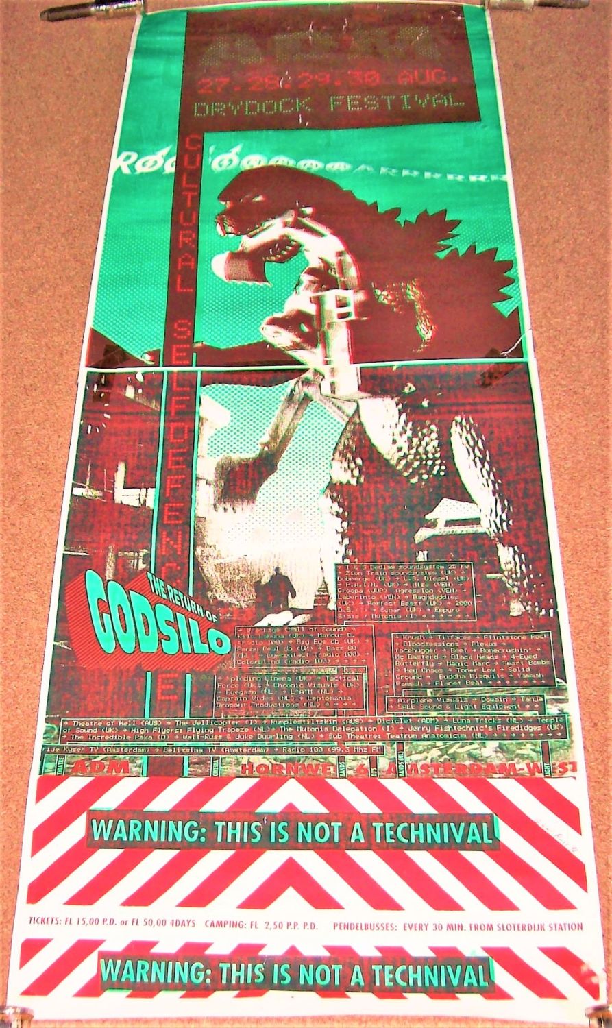 'DRY DOCK' MUSIC FESTIVAL ABSOLUTELY STUNNING POSTER AMSTERDAM 27-30 AUGUST