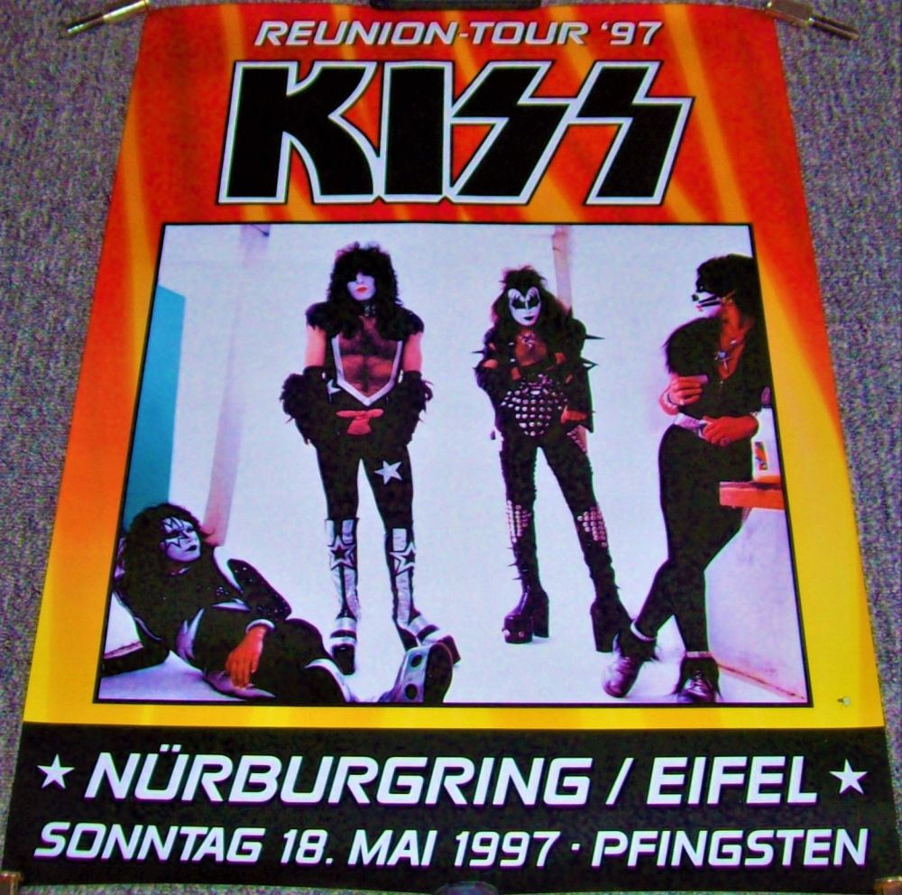 KISS SUPERB RARE CONCERT POSTER FOR 18th MAY 1997 NURBURGRING RACE TRACK GE