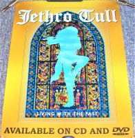 JETHRO TULL UK RECORD COMPANY PROMO POSTER 'LIVING WITH THE PAST' CD & DVD 2002
