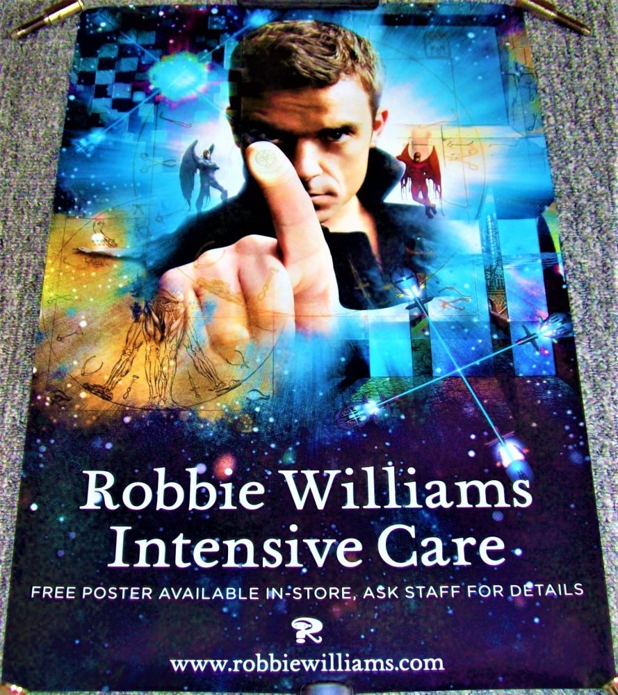 TAKE THAT ROBBIE WILLIAMS U.K. REC COM PROMO POSTER 'INTENSIVE CARE' ALBUM 
