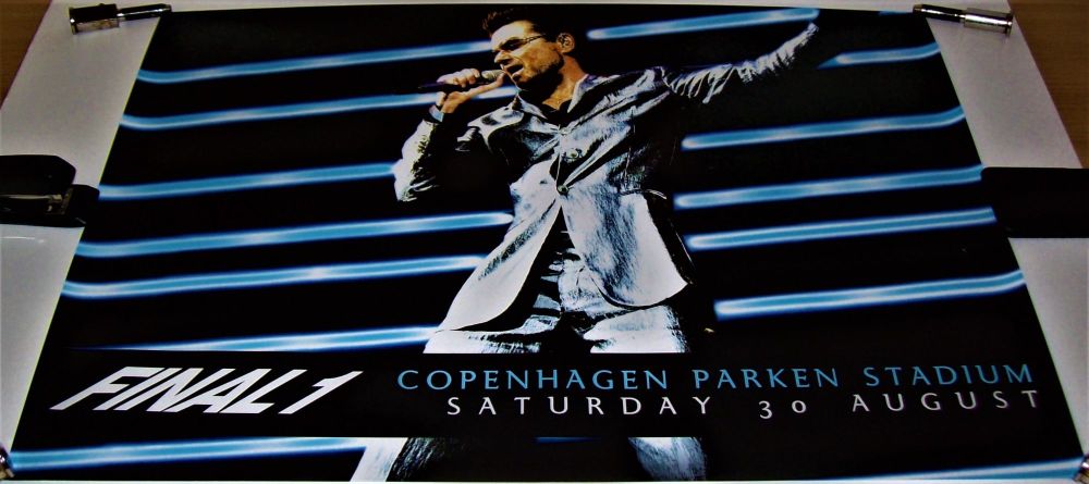 GEORGE MICHAEL CONCERT POSTER FOR SAT 30th AUGUST 2008 COPENHAGEN PARKEN DE