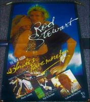 ROD STEWART U.K. RECORD COMPANY PROMO POSTER 'BLONDES HAVE MORE FUN’ ALBUM 1978