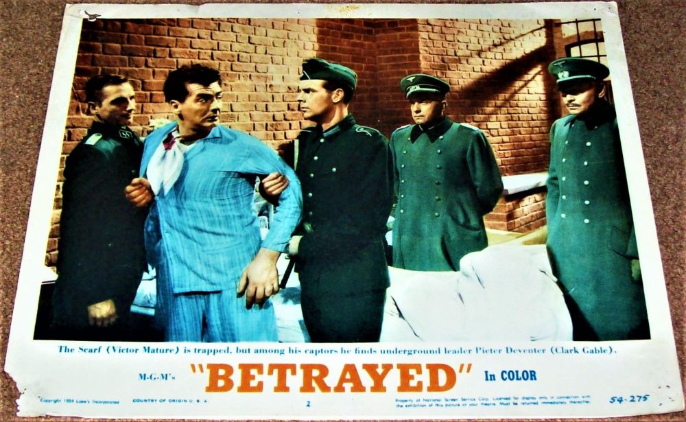 BETRAYED CLARKE GABLE VICTOR MATURE FABULOUS RARE U.S. FRONT OF HOUSE STILL