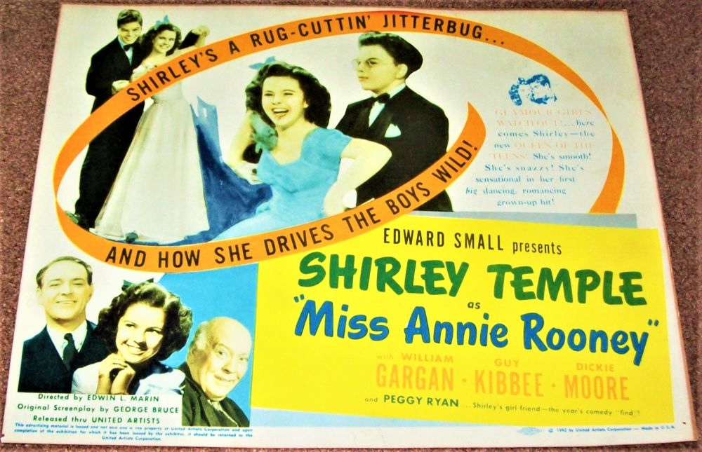 MISS ANNIE ROONEY SHIRLEY TEMPLE STUNNING RARE U.S. FRONT OF HOUSE STILL 19